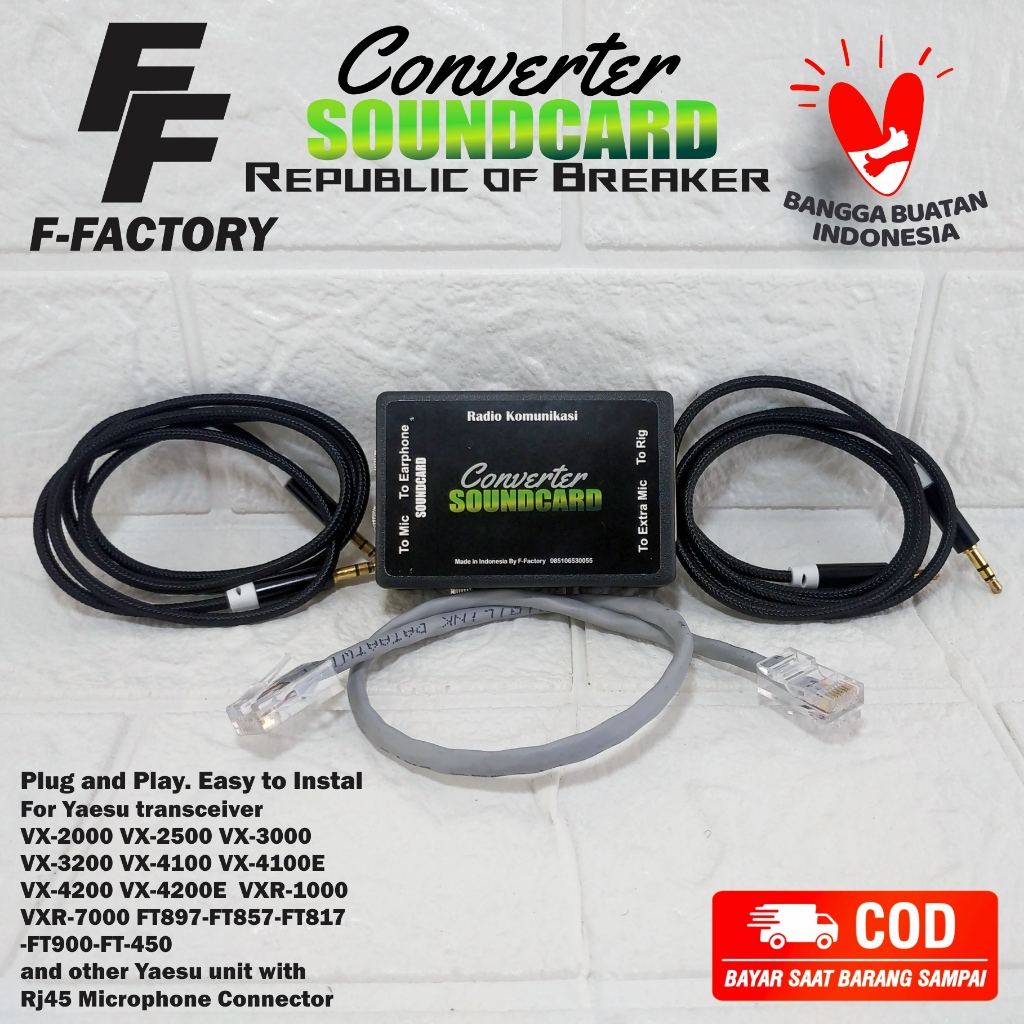 Micom / Converter Soundcard / Mixer Untuk Radio Rig Yaesu RJ45 Microphone Connector VX-2000 VX-2500 