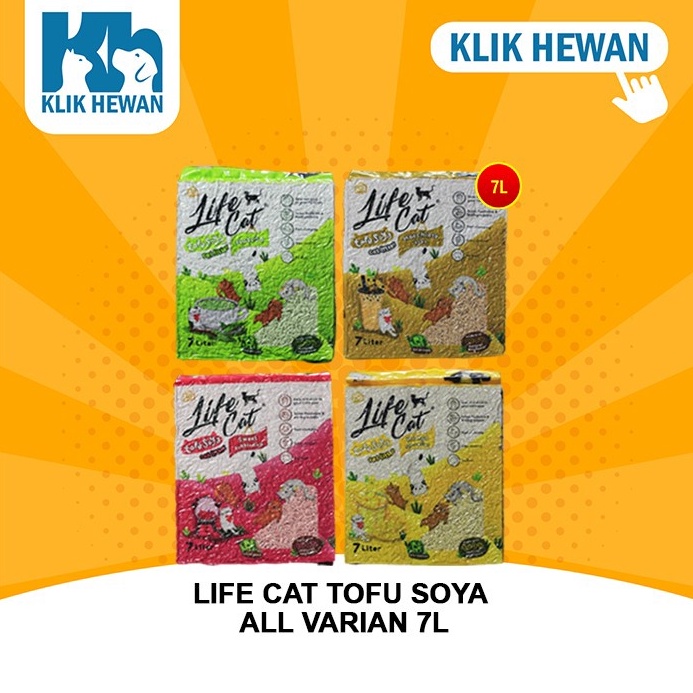 Grosir Pasir Kucing Gumpal Wangi Life Cat tofu soya 7 Litter gas