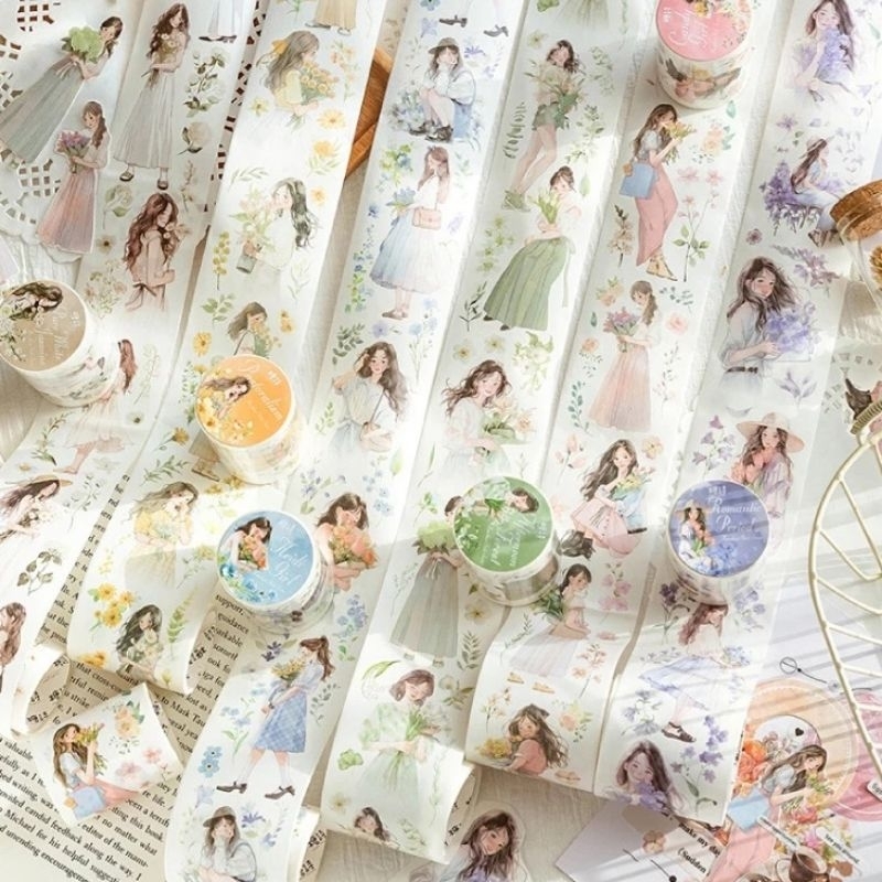 

WASHI STICKER ROLL GIRL SERIES ( 1 Roll )