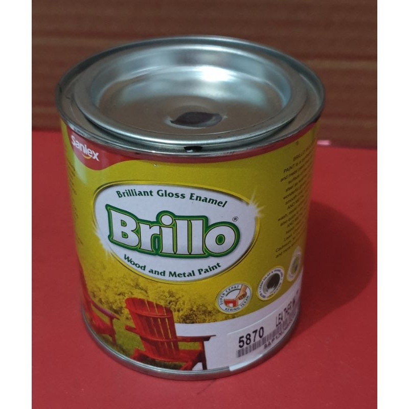 Cat kayu dan besi brillo warna coklat tua dop dof isi 0,2 L