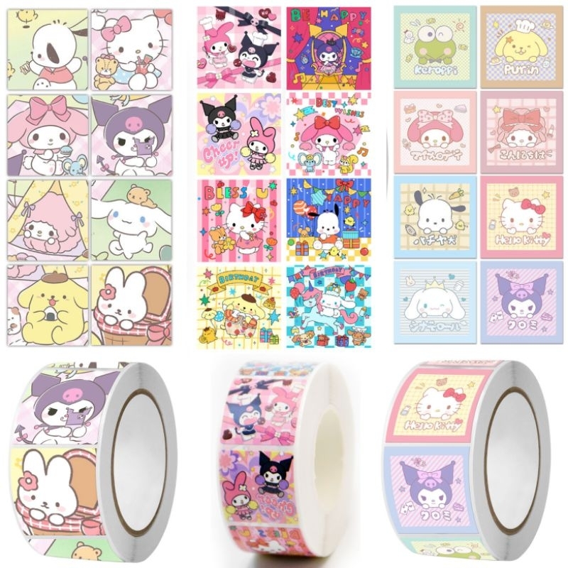 

HAPPY LENGKAP STIKER ROLL SANRIO BEAR DIY KARAKTER STICKER LUCU