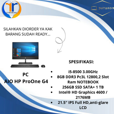 PC AIO HP ProONE G4 (WARNA GRADASI BLACK AND GREY)