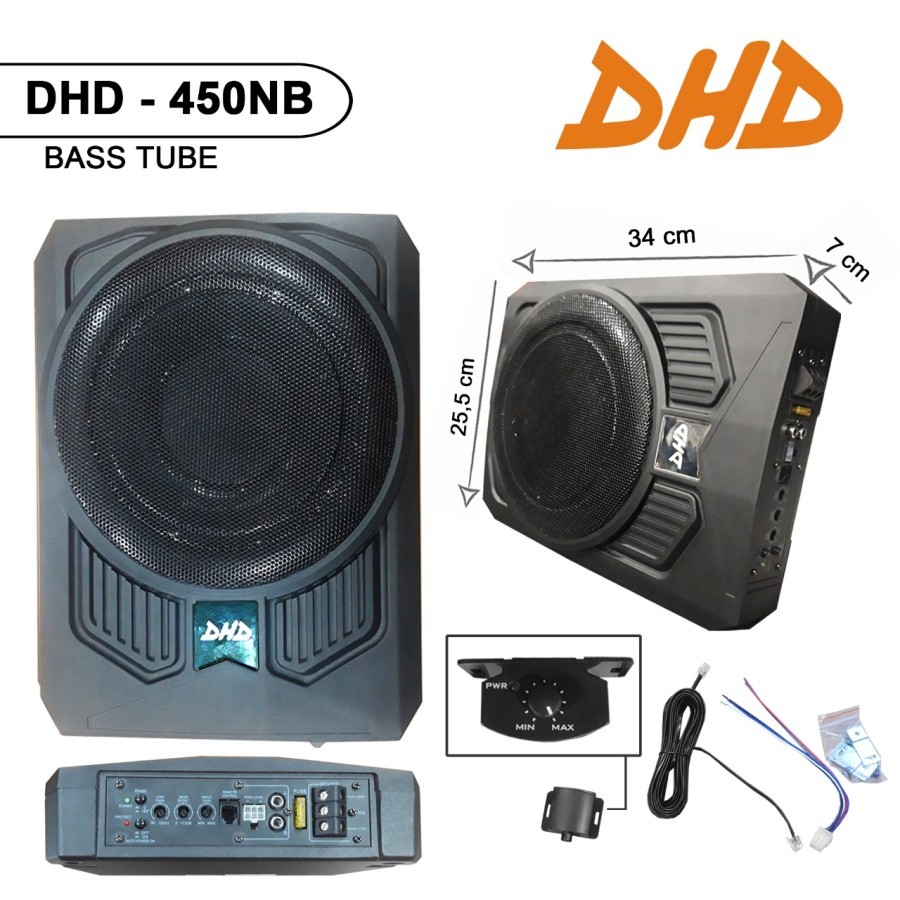 Subwoofer Slim Basstube - Basstube Kolong 10 Inch DHD-450NB