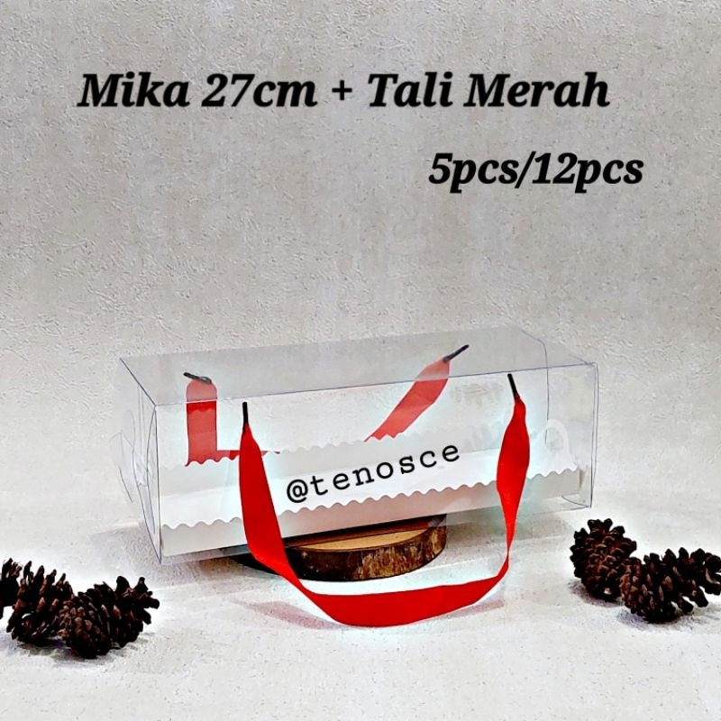 

12pcs Kotak Mika 27cm Jinjing Tali Gold Box Dus Kue Bolu Gulung Roll Cake Cake Hampers Parcel Imlek Konien Sincia Natal Merry Christmas Baking Handmade Toples Kue Kering Cookies