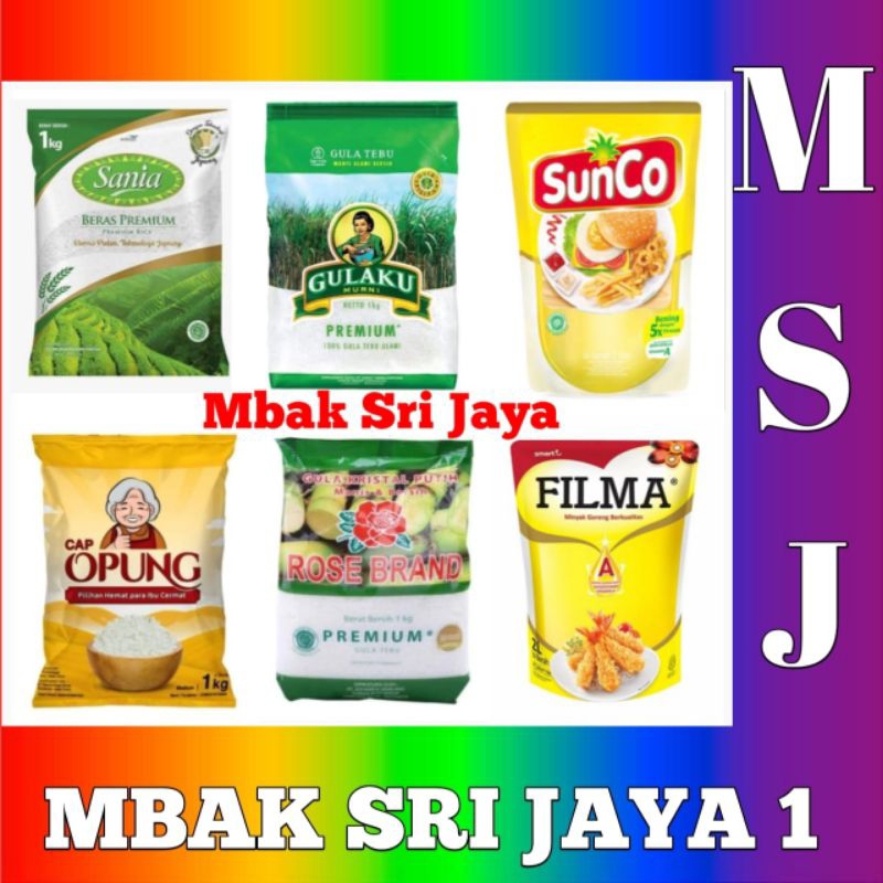 

Beras Gula Minyak 1Kg/1L TOKONE MBAK SRI