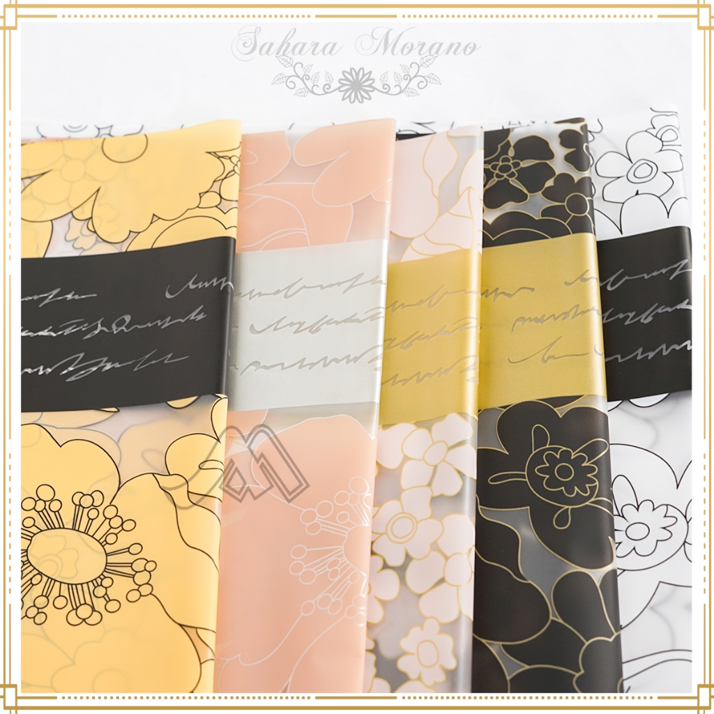 

[ 5 PCS ] Flower Wrapping Kertas Bunga Motif Bunga Cellophane Paper Untuk Buket Bucket Bunga