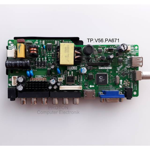 Mesin mainboard LED TV Panasonic TH-24E303G TH 24E305G LE-24V89 Matherboard TP.V56.PA671 Akari LE-25