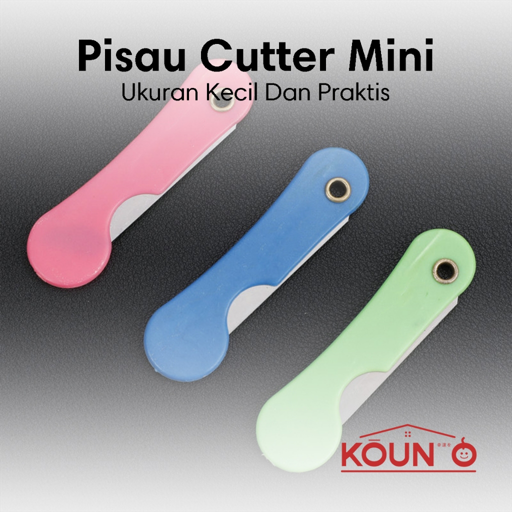 

Cutter Lipat Tajam Mini Foldable Knife Pisau Lipat Cutter Serbaguna Pemotong Kertas