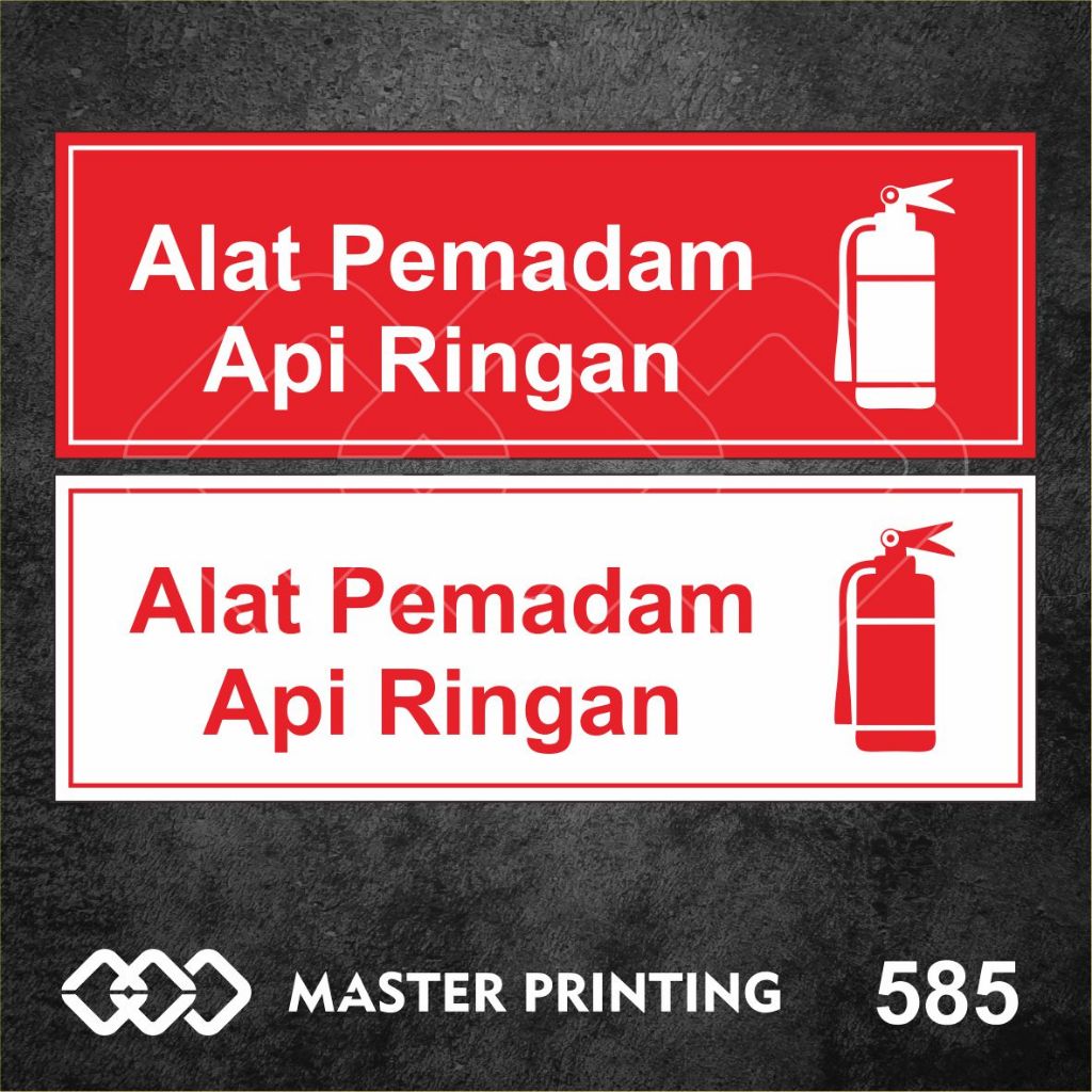 

585 - Stiker Alat Pemadam Api Ringan (APAR), Sticker Vinyl, Tahan Air, Termurah, dan Bisa Custom