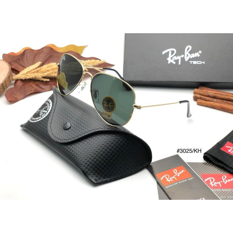 Kacamata Fashion Pria / Kacamata 3025 Aviator Lensa Kaca Asli anti silau