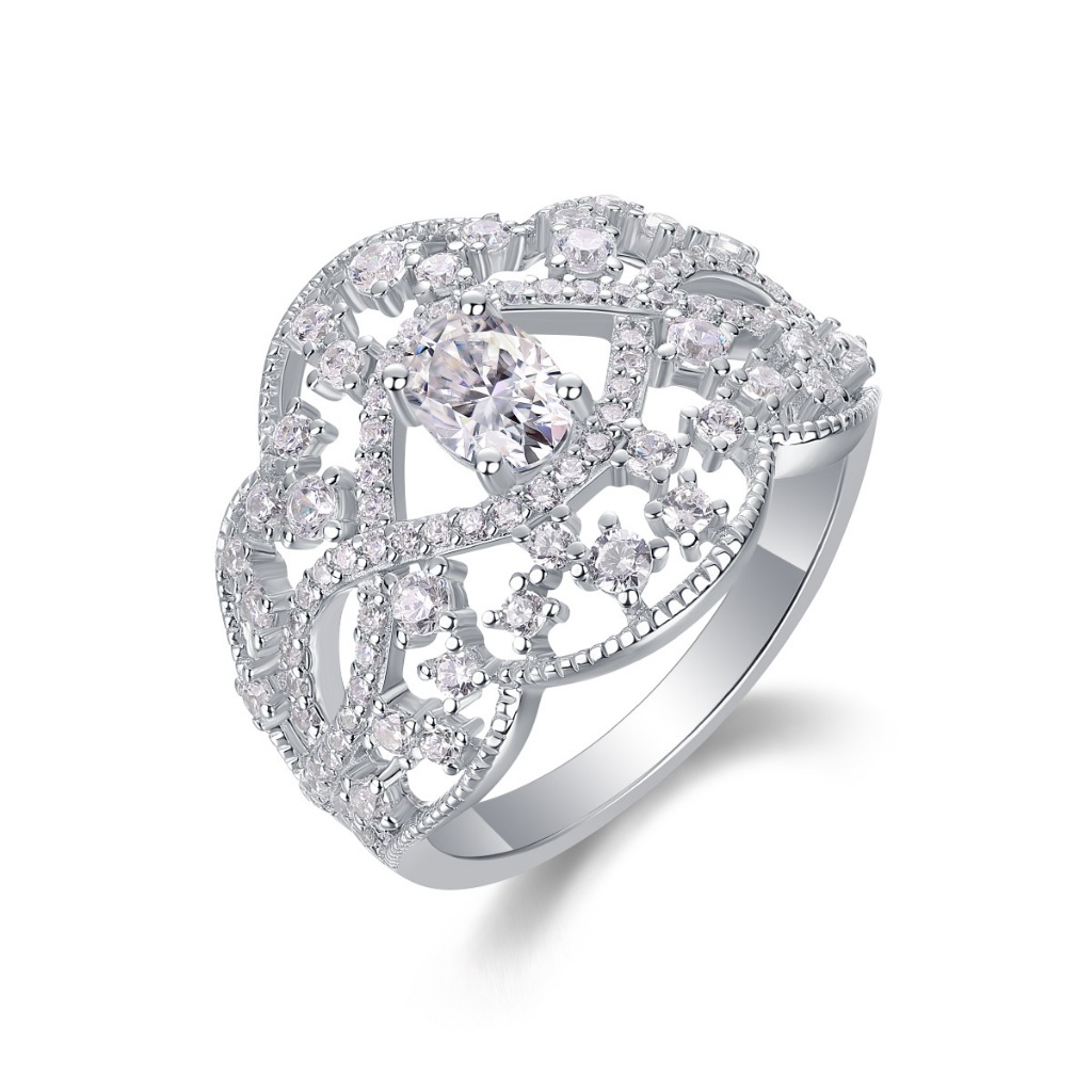 full moissanite diamond Luxury Ring moissanite Cincin