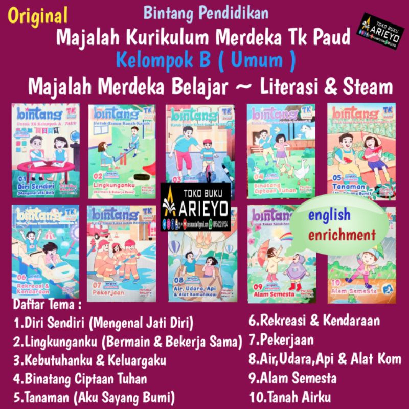Bonus + Buku Paket TK PAUD | Buku Paket Kurikulum Merdeka Belajar  ~ Merdeka Belajar