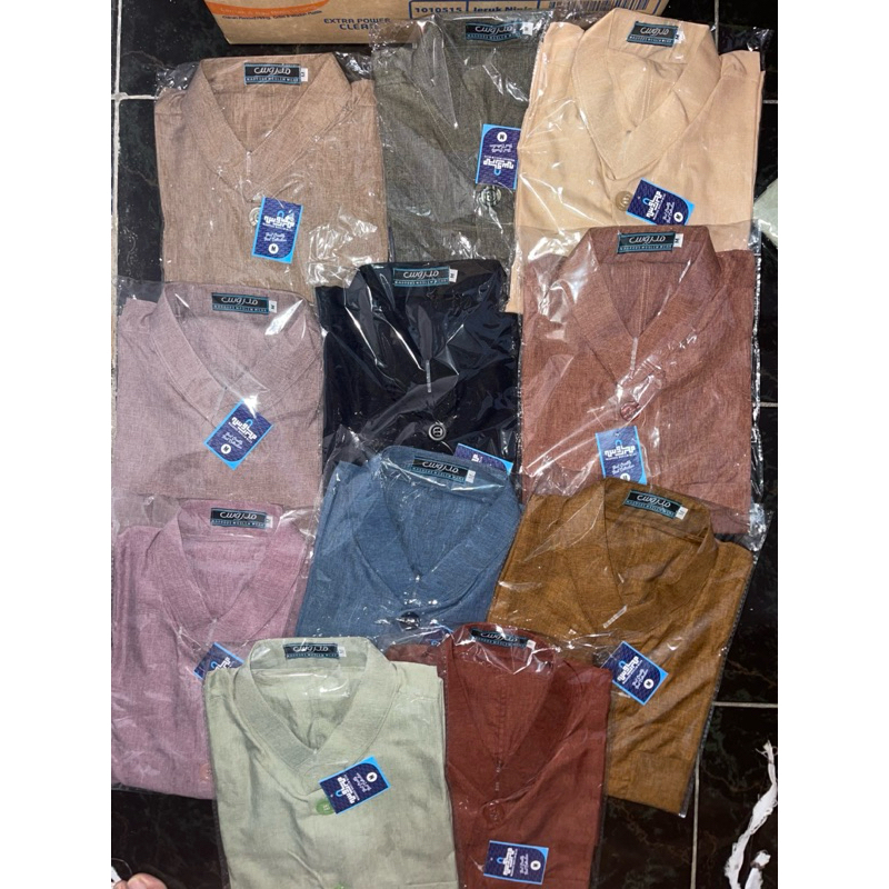 Baju Koko / Taqwa Model Haibah Bahan Katun Madinah Motif Gerimis Madroos Collections