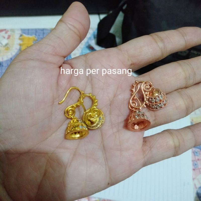 Anting India Bentuk Lonceng Mini