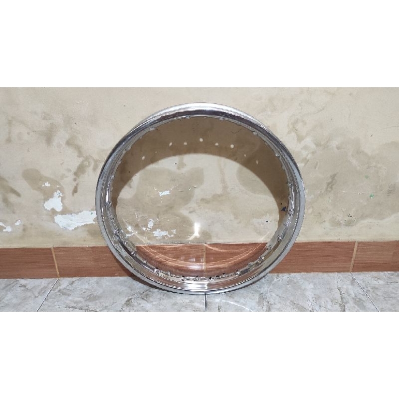 VELG PELEK DID BESI CHROME RING 18 185 BEKAS SECOND ORIGINAL COPOTAN BAHAN RESTORASI