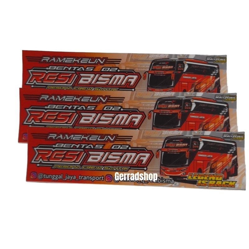 

Terbaru stiker bus isi 9 pcs label bis murah