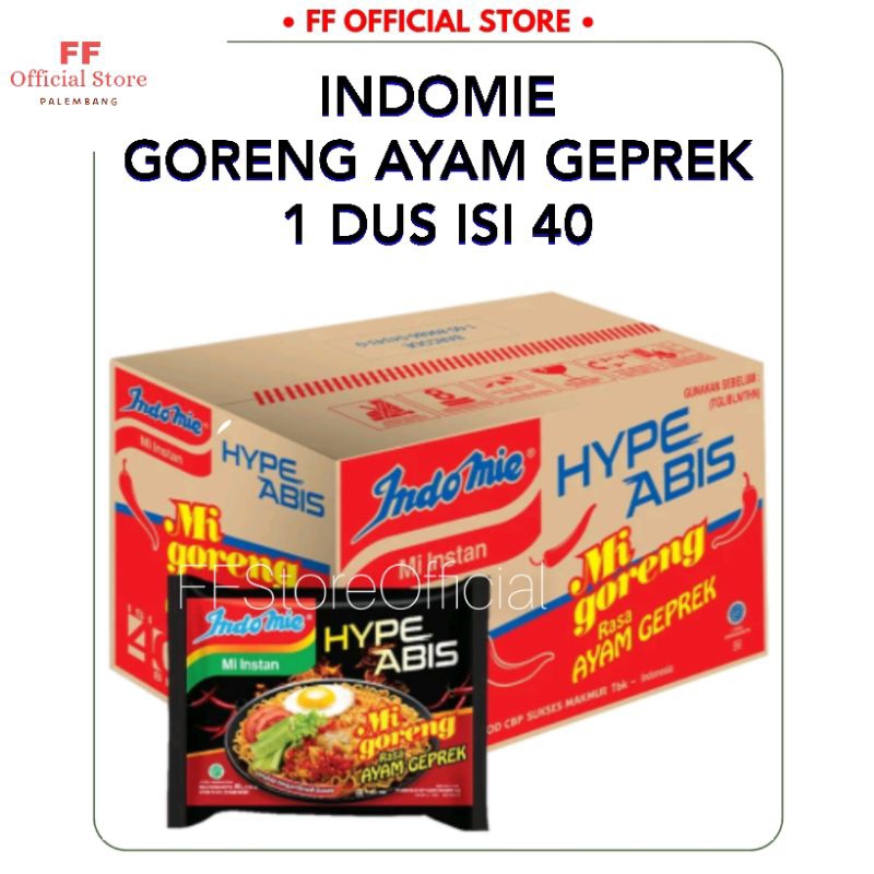 

(JAMINAN EXP AMAN) INDOMIE Rasa Ayam Geprek Hypeabis 1 Dus isi 40 Pcs