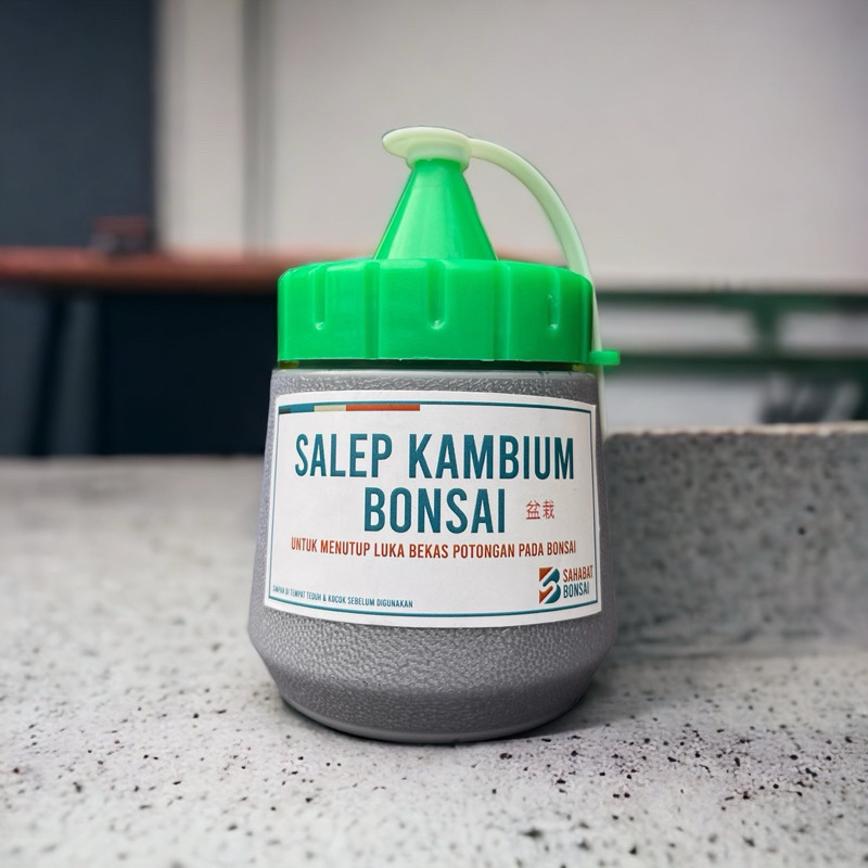 SALEP KAMBIUM 200 ML IMPORT WARNA ABU ABU | SALEB KAMBIUM UNTUK LUKA BEKAS POTONGAN BONSAI | PUPUK B
