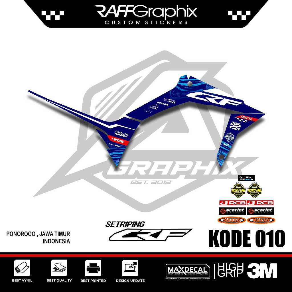 STRIPING CRF 150 L KEREN KODE 010 / STIKER CRF 150