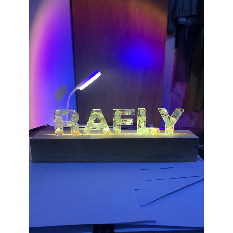 Lampu Nama Resin/Lampu Tidur Resin/Lampu Pajangan Resin