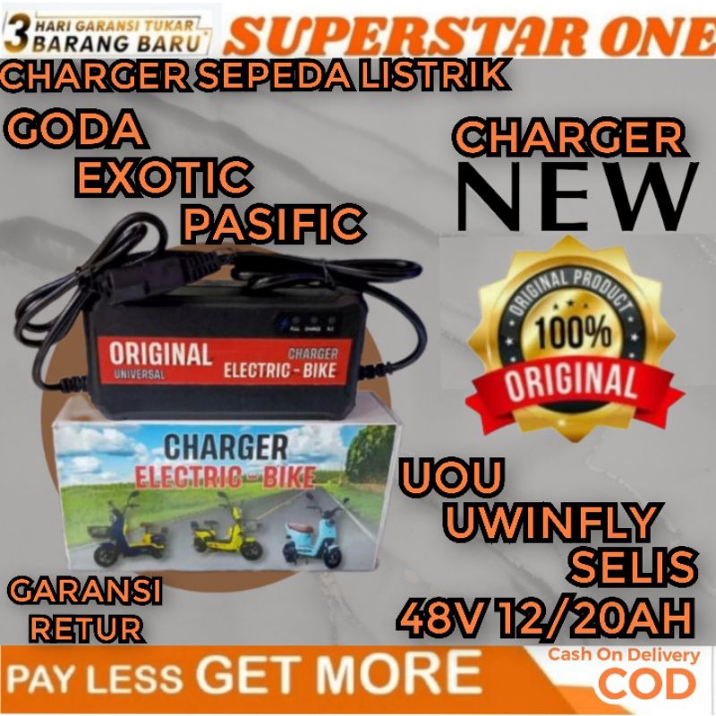 charger sepeda listrik goda&u winfly 48volt 12ah 100%Asli original charger sepeda listrik goda&u