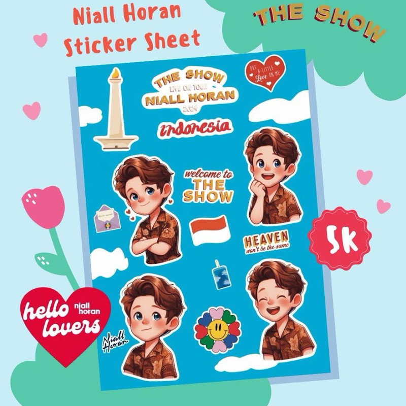 

Niall Horan Sticker Sheet (NO CUTTING)