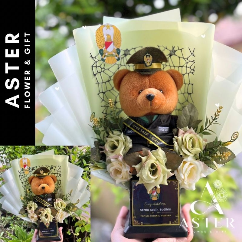 Piala Boneka Tentara / Buket Piala Boneka TN AD