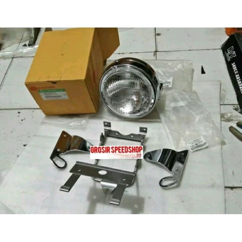 Paket MURAH Lampu bulat HMA Original Thailand PLUS Bracket Breket Lampu & Kupingan Ninja Victor SS R