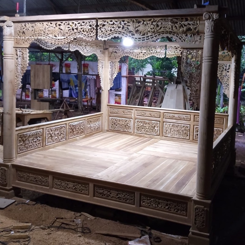 Gazebo Ukir Kayu Jati, Gazebo Jati Uk 3x3