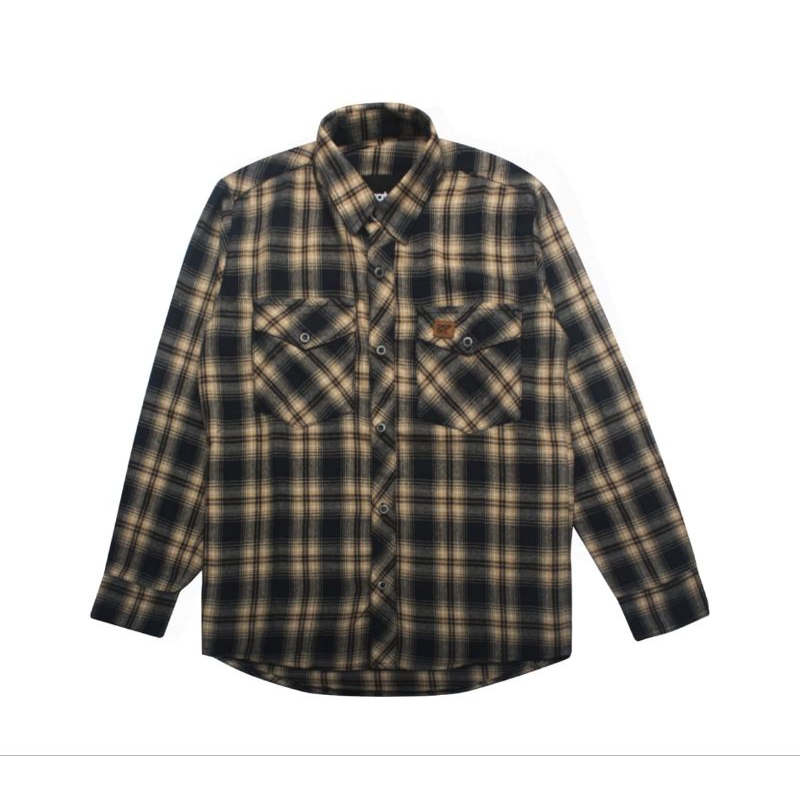 KEMEJA SKATERS FLANNEL SHIRT LS GP-56 NAVY-CREAM