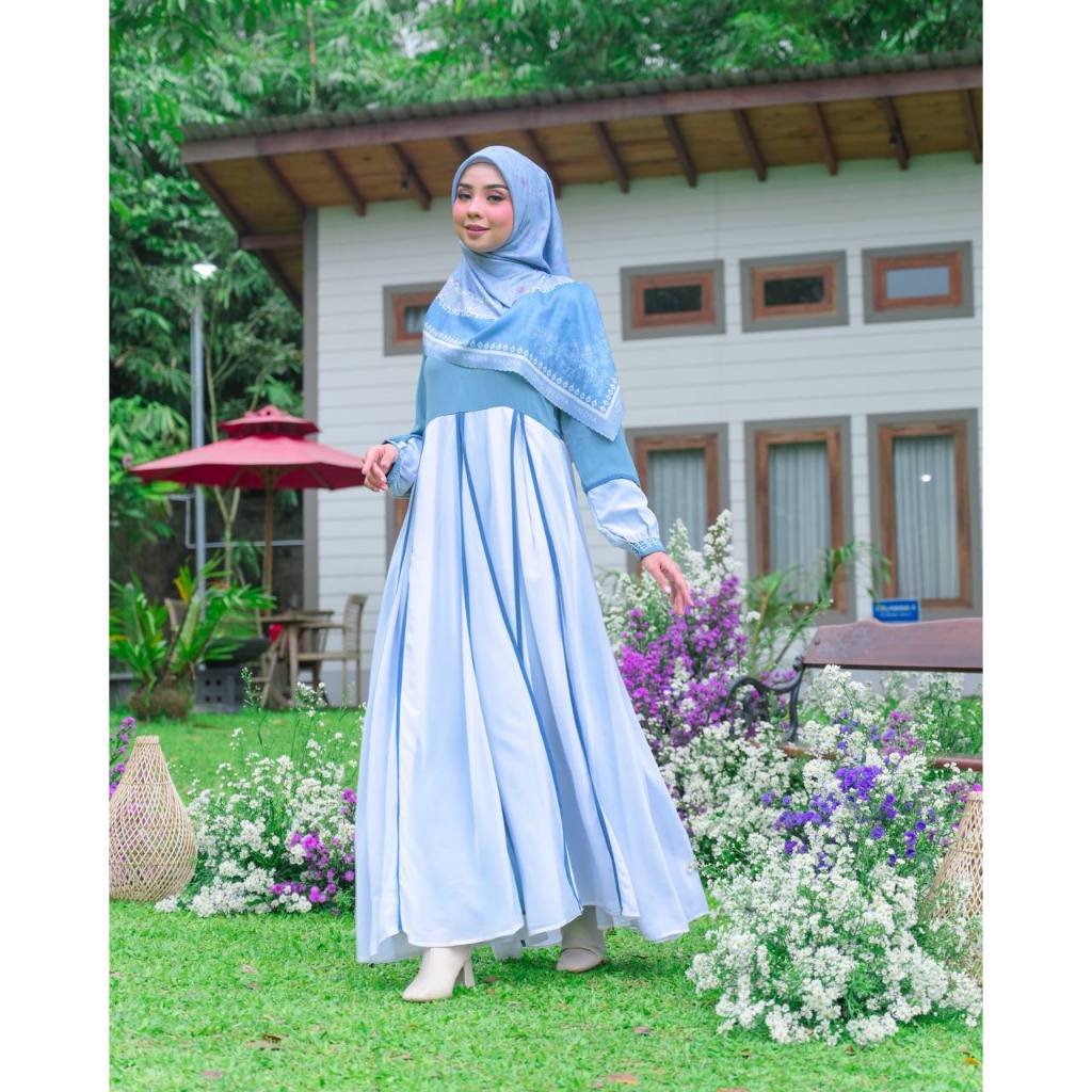 [READY] Ameena Dress Mom Denim Cotton Sarimbit Family Set Rayyanza Ameena By Ahzaarayy  | Famset Idu