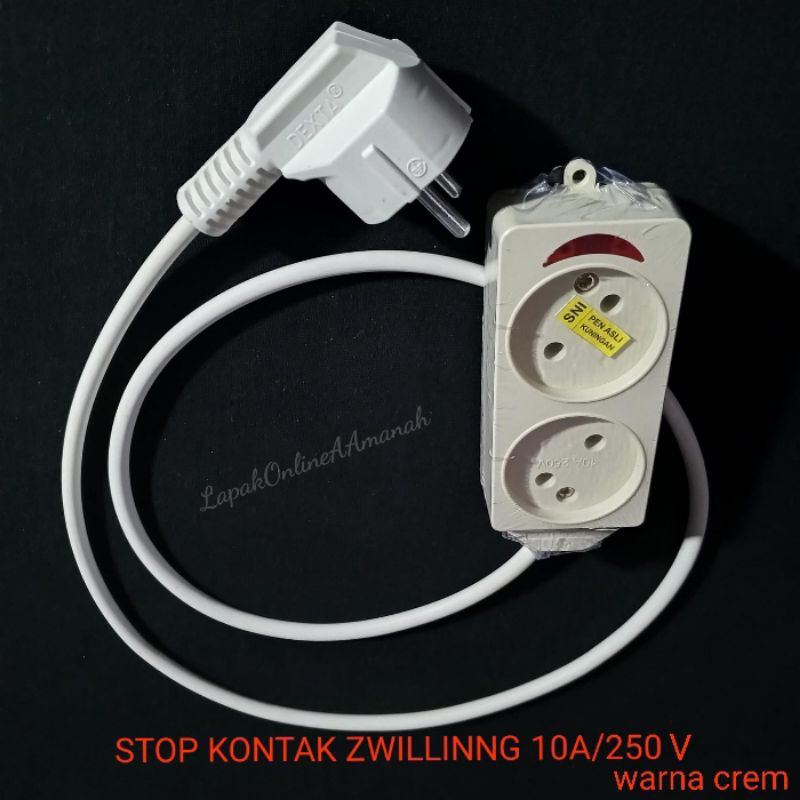 COLOKAN GEPENG LUBANG 2 KABEL NYMHY ESPANA SNI