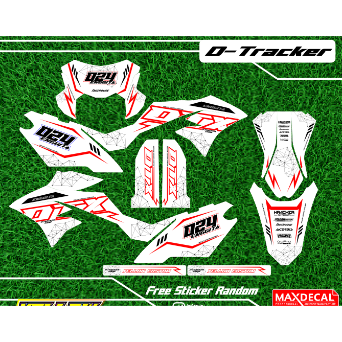 DECAL KLX D TRACKER 150 GANTENG NEW MODEL