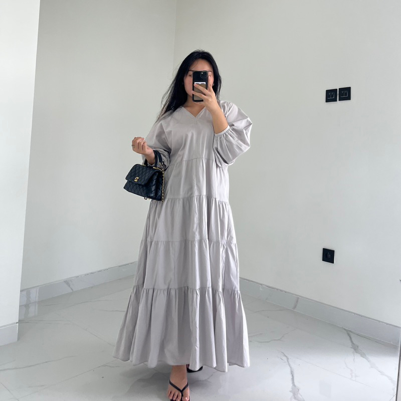 RAYA MAXI DRESS cotton M-JUMBO DINNER DATE LEBARAN EID FITRI PICNIC