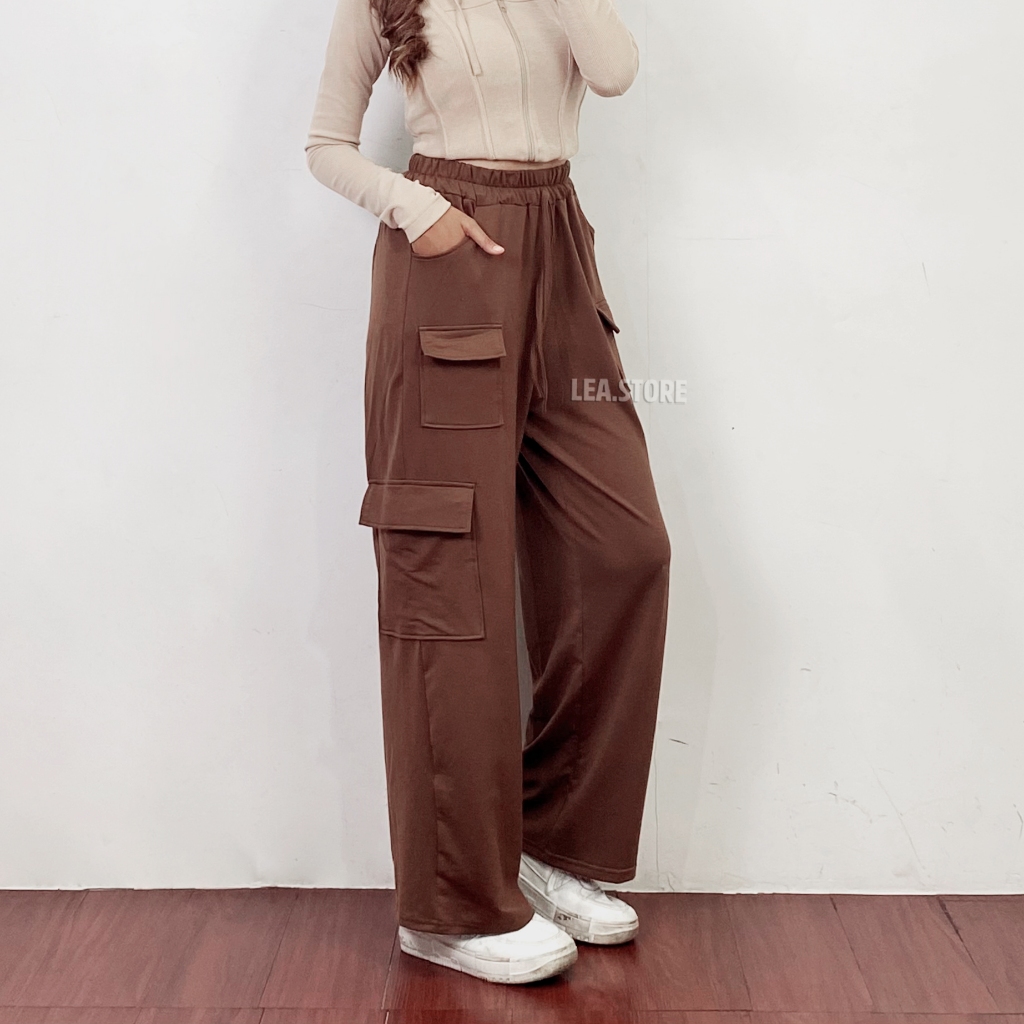 YUKI PANTS CARGO / CELANA JOGGER WANITA / LEA STORE