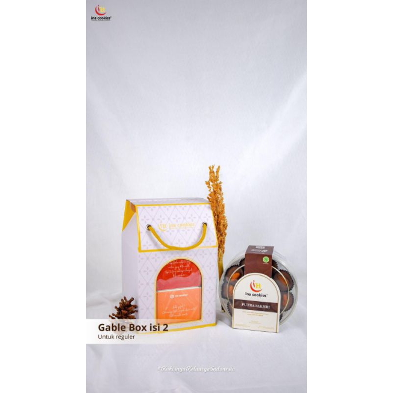 

Gable box 2REGULER Inacookies Hampers Lebaran