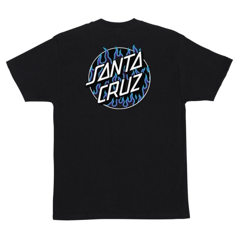 Thrasher Flame Dot Santa Cruz Men's T-Shirt- Santa Cruz Skateboards x Thrasher- thrasher x Santa Cru