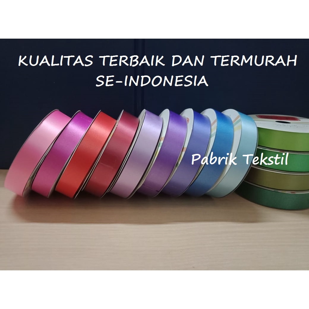 

✔️PITA JEPANG / Pita Kado 3/4" Plastik POLOS 2cm Aneka Warna