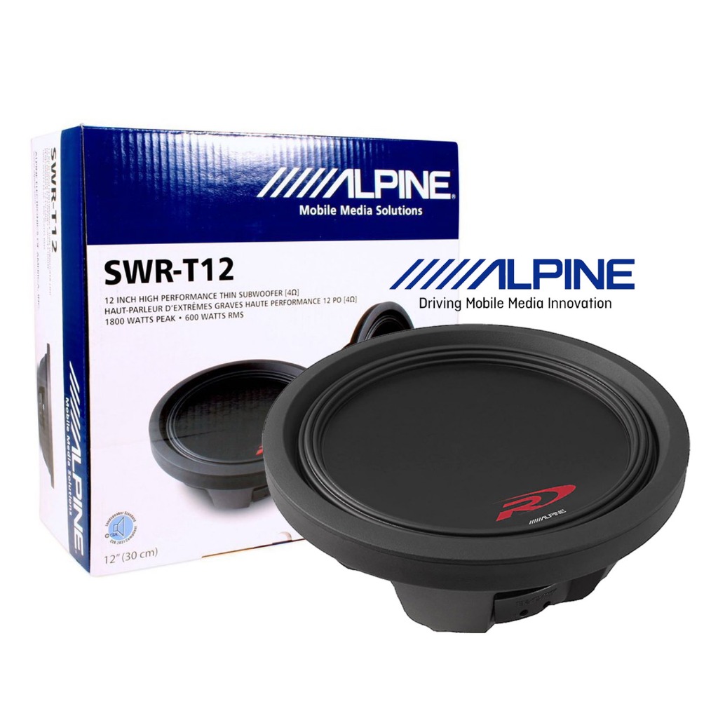 Alpine SWR-T12 Subwoofer Slim 12 inch Type R Series