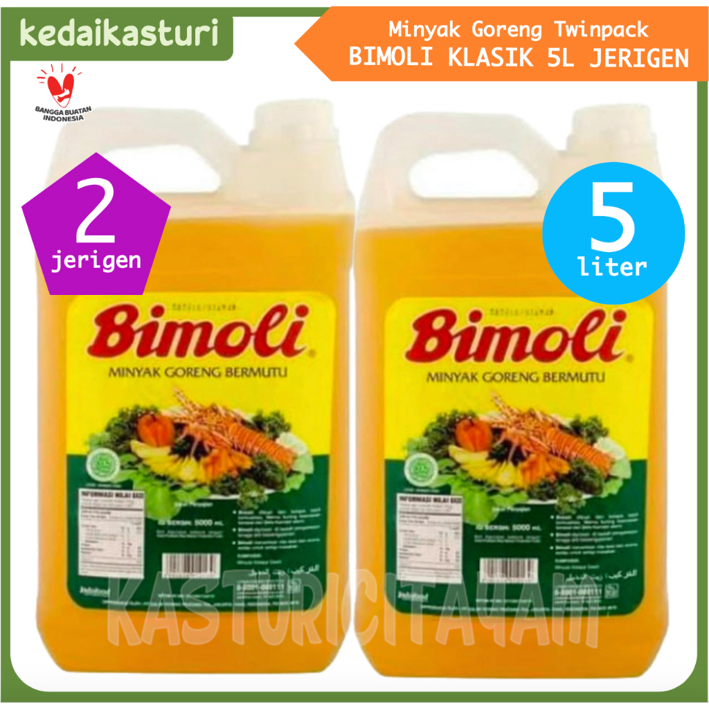 

Bimoli Klasik 5 Liter x 2 Jerigen Minyak Goreng - Twinpack