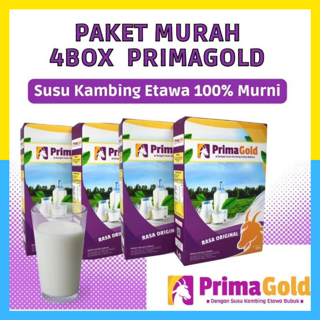 

4 Box Primagold Susu Kambing Etawa Rasa Original Asli 100%