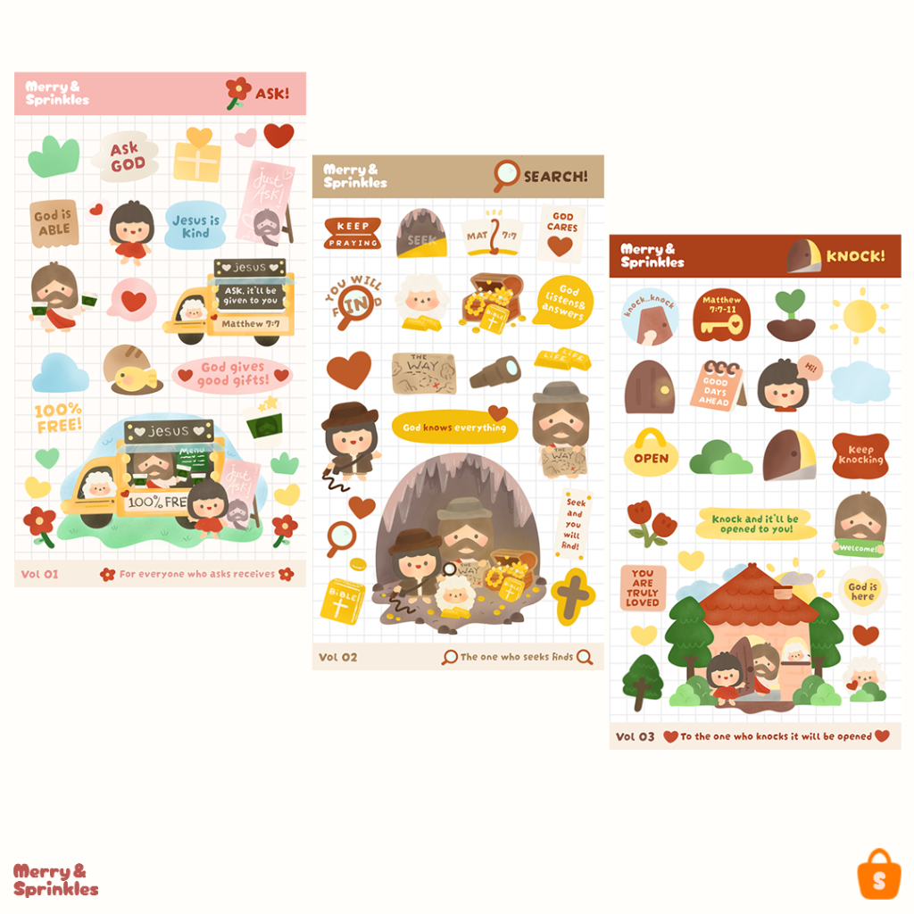 

Christian Sticker deco / Rohani Kristen untuk journal, buku, devotional, planner
