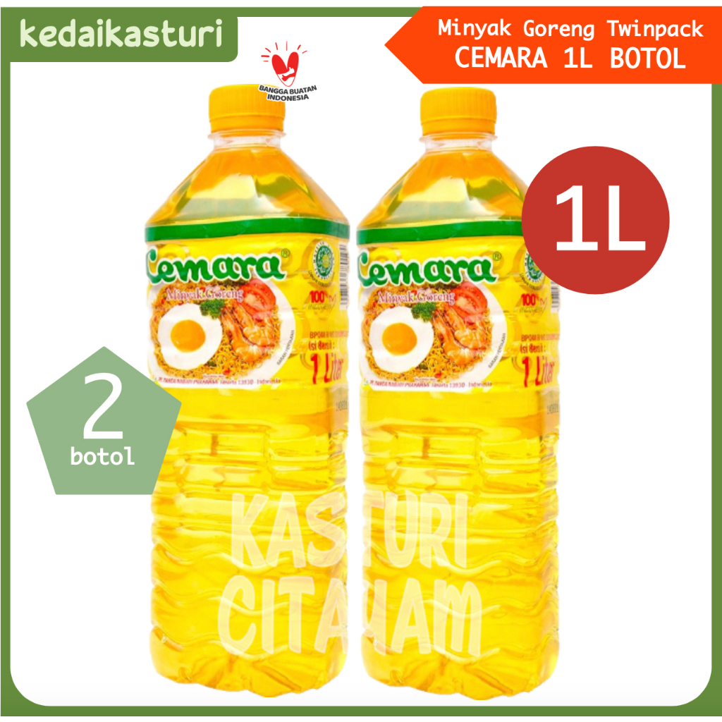 

Cemara 1 Liter x 2 Botol Minyak Goreng - Twinpack