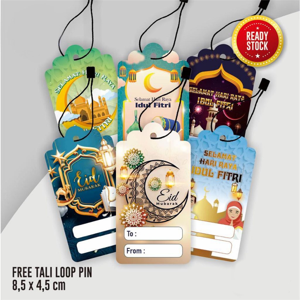 

Hang Tag Idul Fitri Kartu ucapan Lebaran Ramadan Free Tali