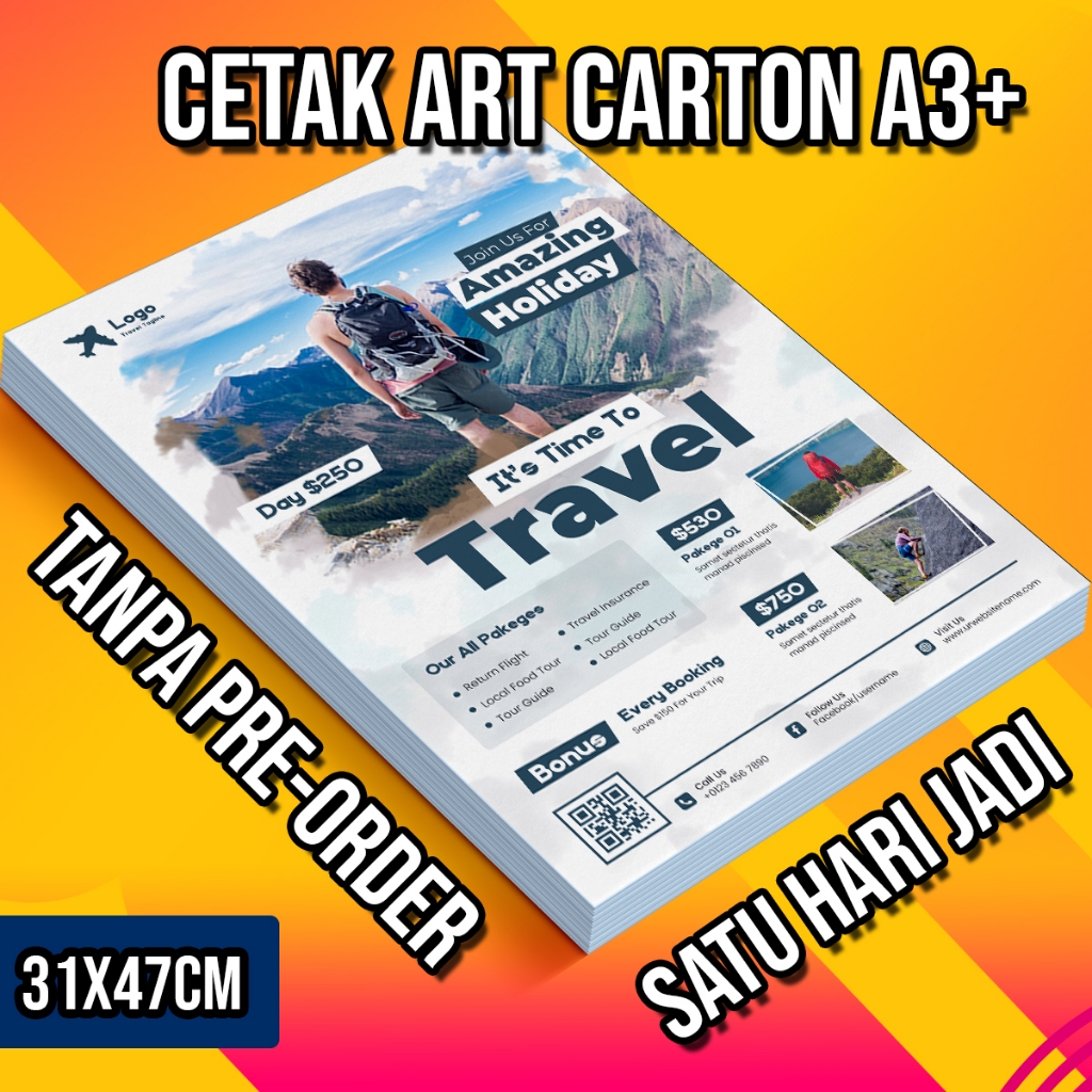 

Cetak Print Kertas A3 + Art Carton 260 gsm 1 Sisi Satu Muka Cepat