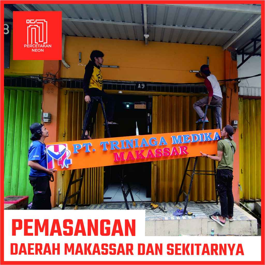 Jasa pemasangan HURUF | STIKER | NEON BOX | REKLAME