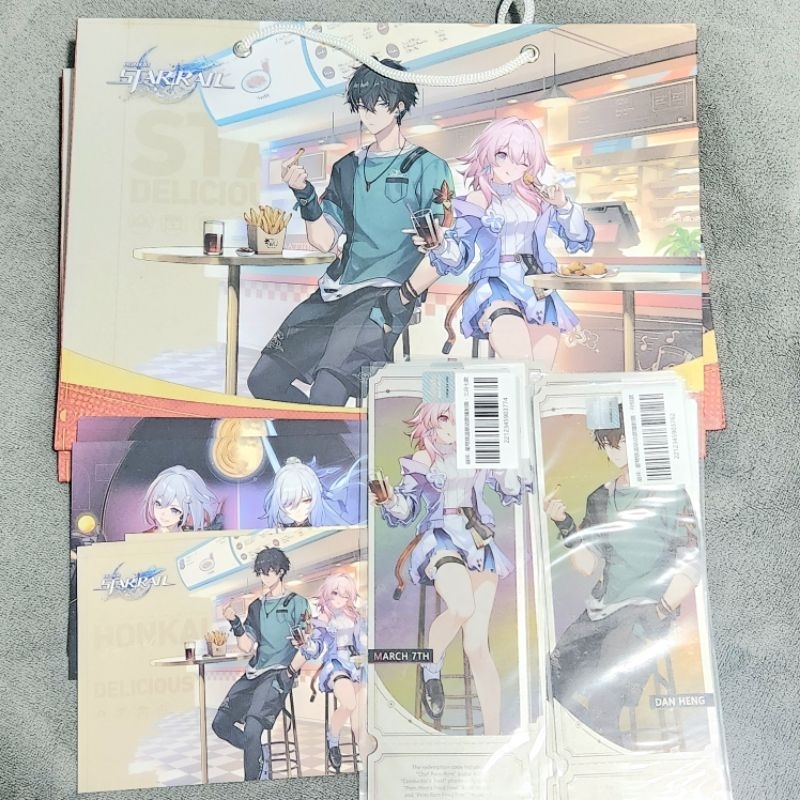 Honkai Star Rail X Convivium -  HSR Cafe Collab Official Merchandise Event Offline Totebag / Ticket 