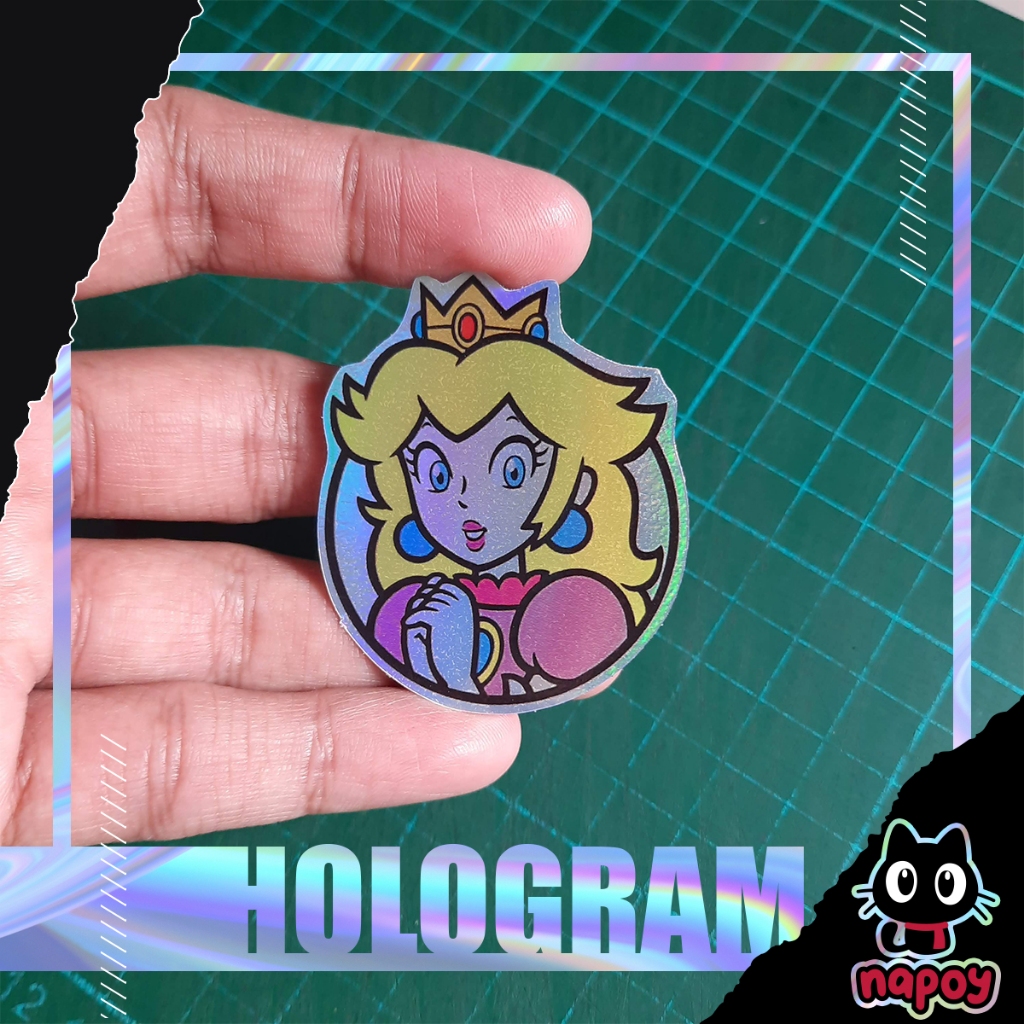 

Stiker Hologram Game Mario Kart Princess Peach Car