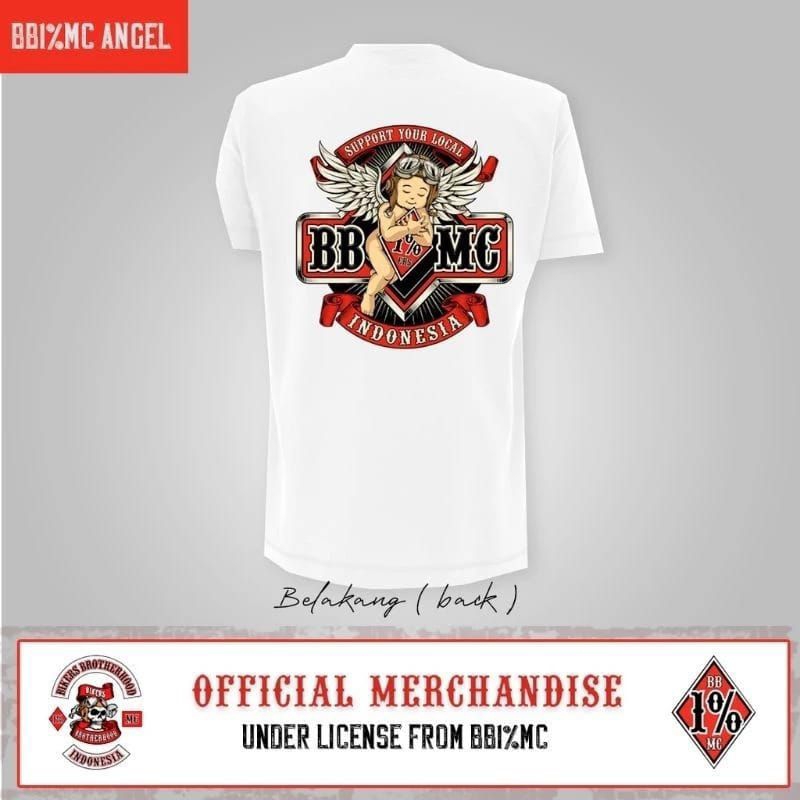 Baju Kaos pria wanita kaos Bikers Brotherhood 1% MC Support BB High Quality original logo