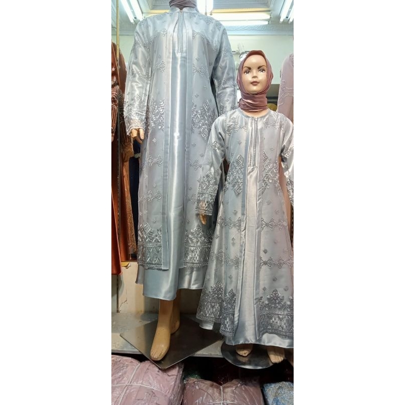 GAMIS SATIN  COUPLE IBU ANAK EDISI LEBARAN